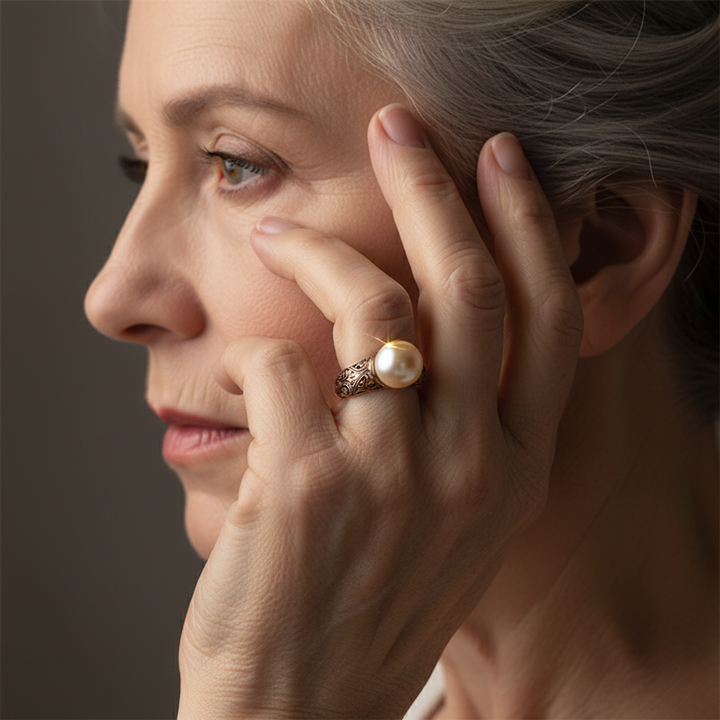 Inel Vintage Auriu cu Perlă