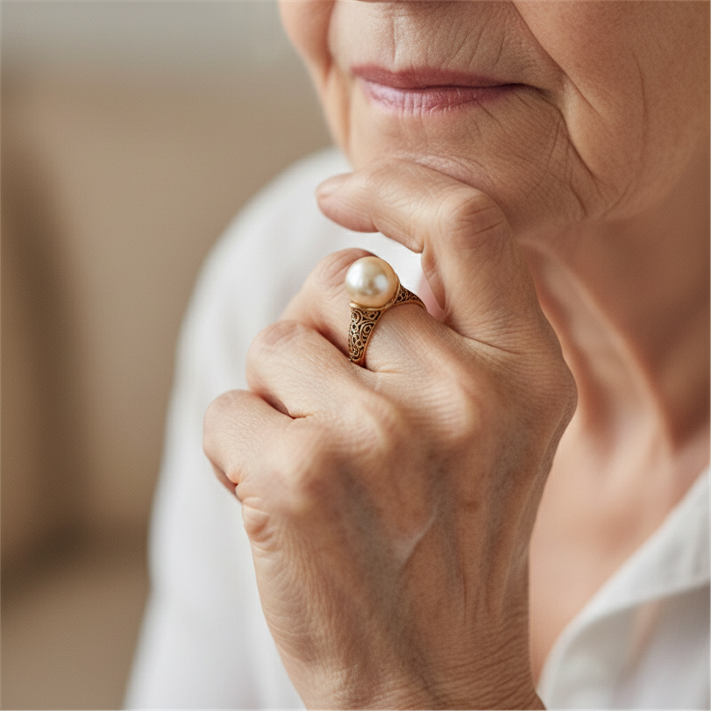 Inel Vintage Aurie cu Perlă