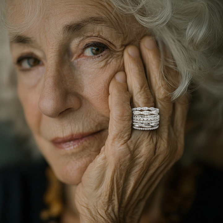 Inel Vintage cu Zirconii Stratificate