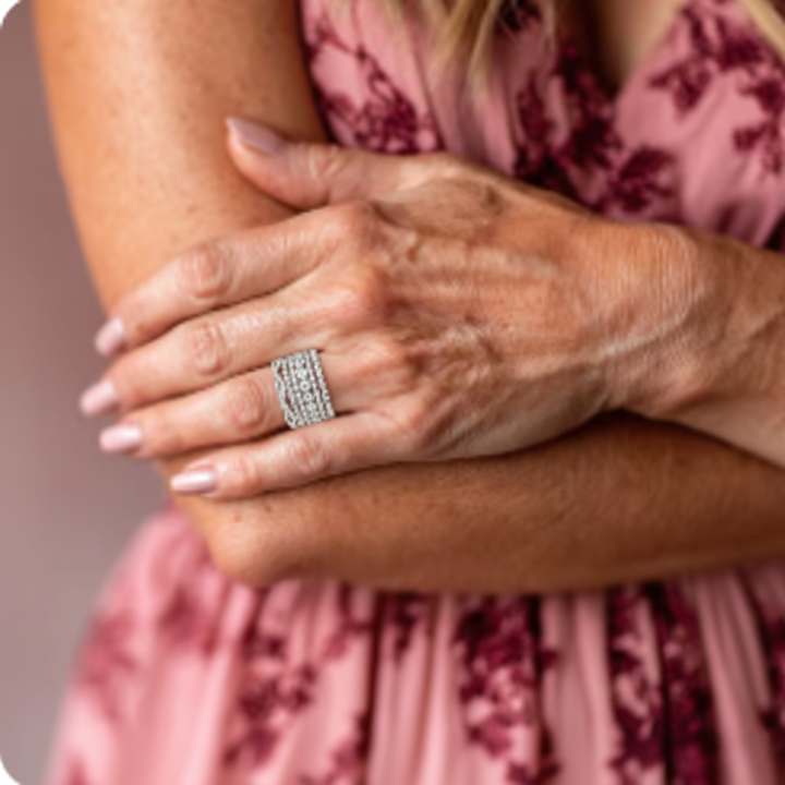 Inel Vintage cu Zirconii Stratificate