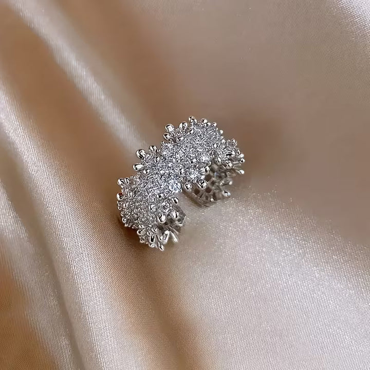 Iring cu Design Geometric Neregulat Luxos