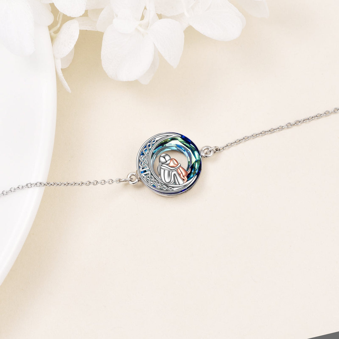 Brățară Reglabilă cu Pandantiv de Câine din Argint