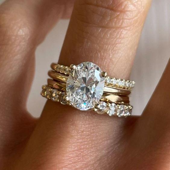 Set de Inele Strălucitoare cu Zirconie Vintage