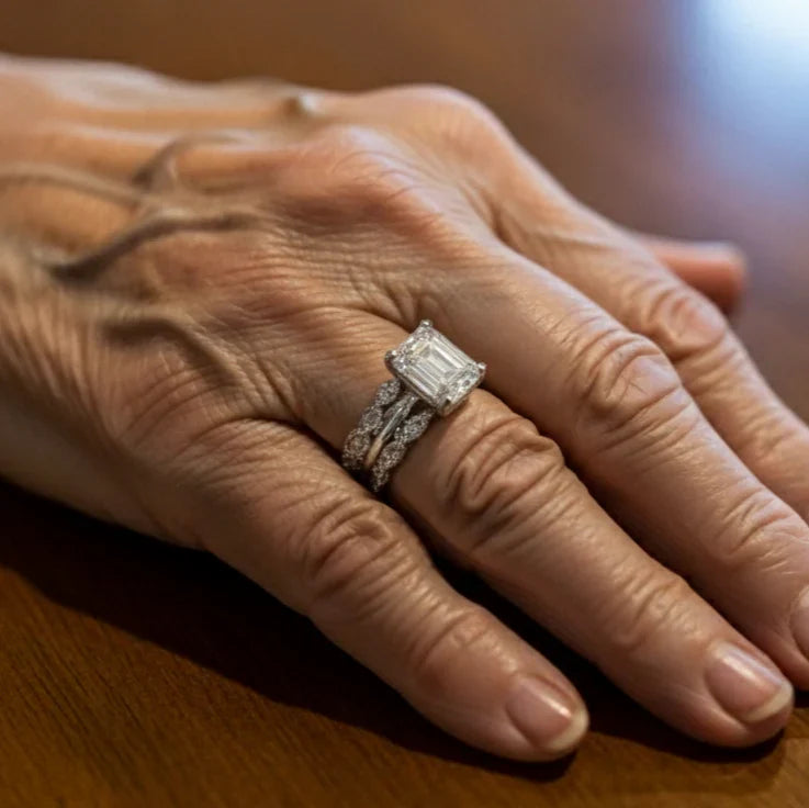 Inel Vintage din Argint cu Straturi Strălucitoare