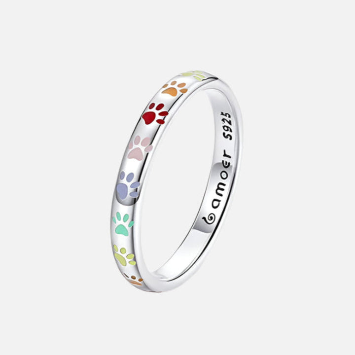 Iring din Argint cu Design de Pata