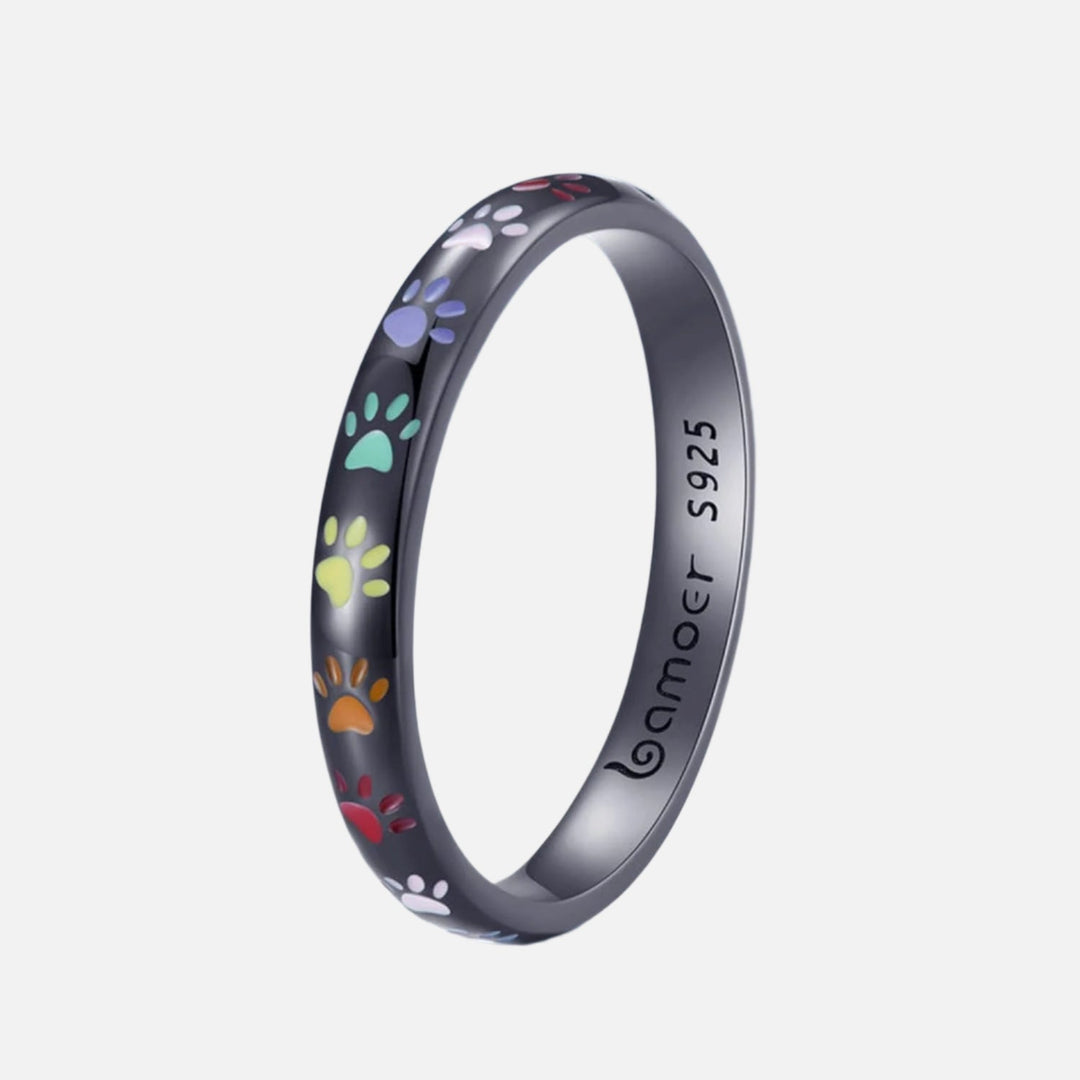 Iring din Argint cu Design de Pata