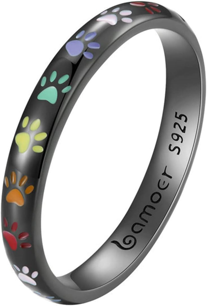 Iring din Argint cu Design de Pata