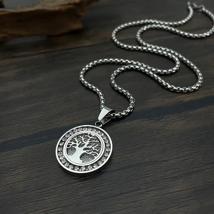 Colier Copacul Vieții în Nuanta Aurie Luxoasă cu Zirconii