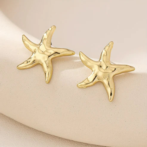 Cercei Stea de Mare Aurii