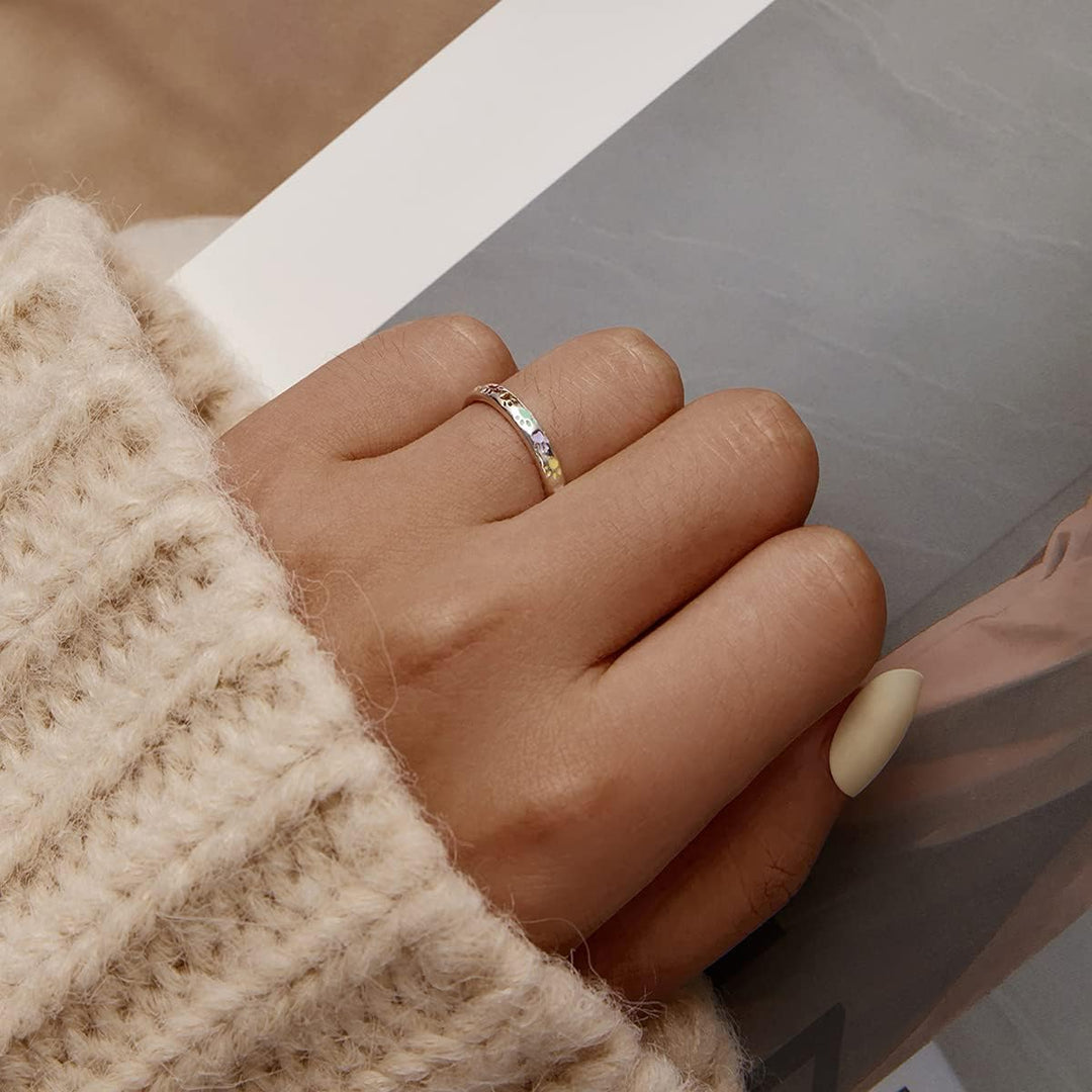 Iring din Argint cu Design de Pata