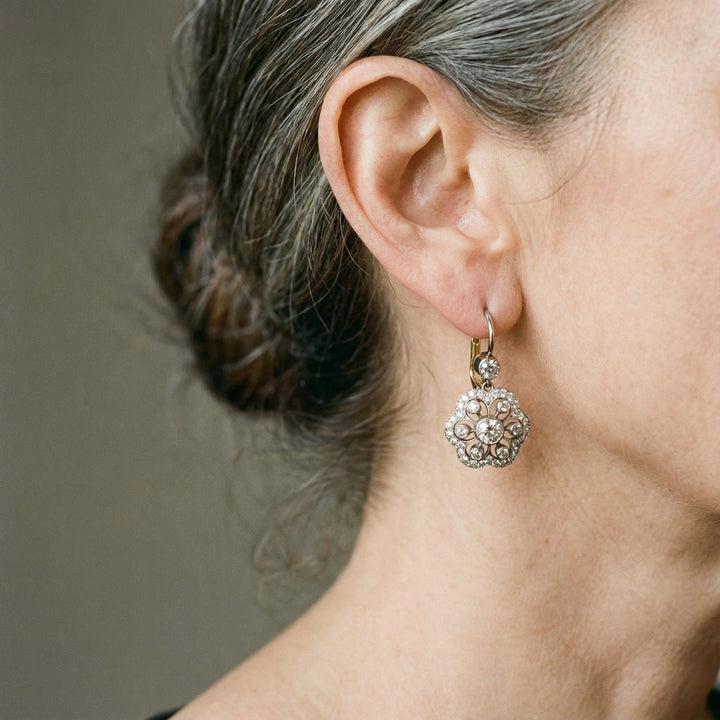 Cercei Mandala de Cristal Vintage