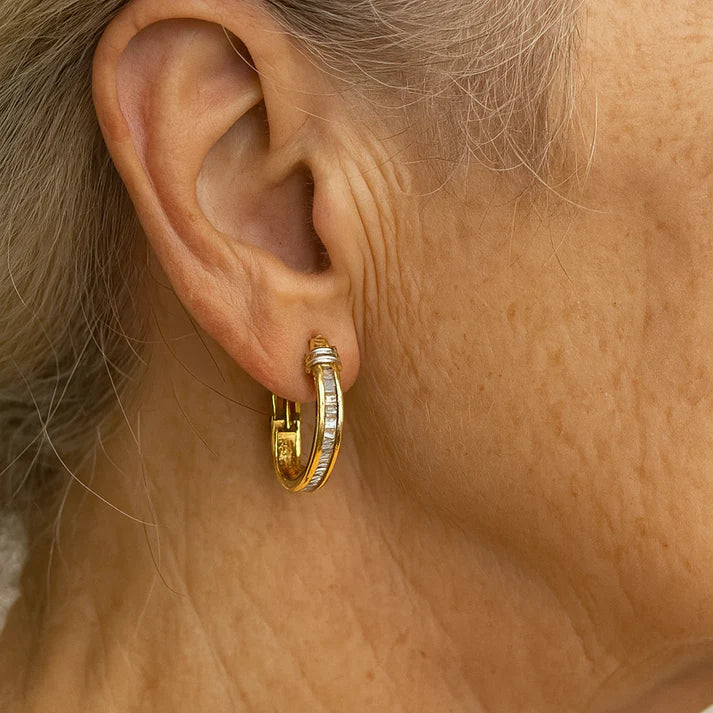 Cercei Vintage din Aur și Diamant