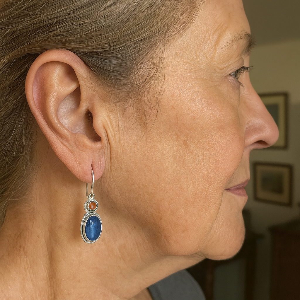 Cercei Albastre și Portocalii