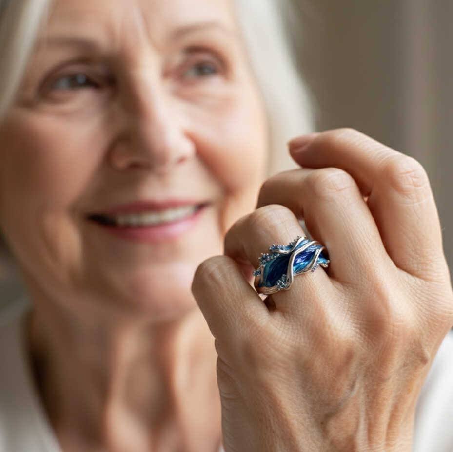 Inel Vintage Oceanic Auriu