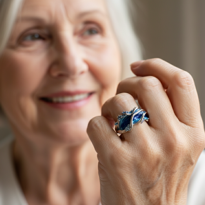 Inel Vintage Oceanic Auriu