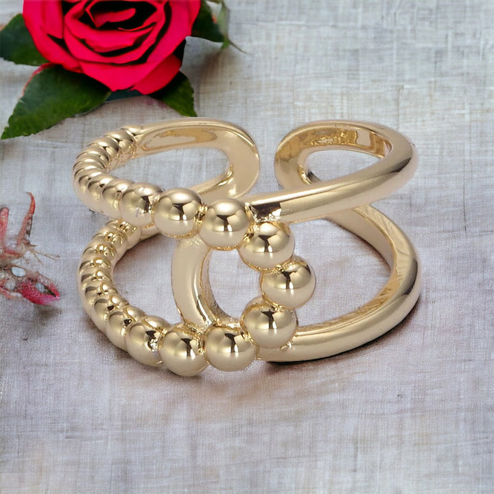 Inel Vittoria Twist Double Band - Aur sau Argint