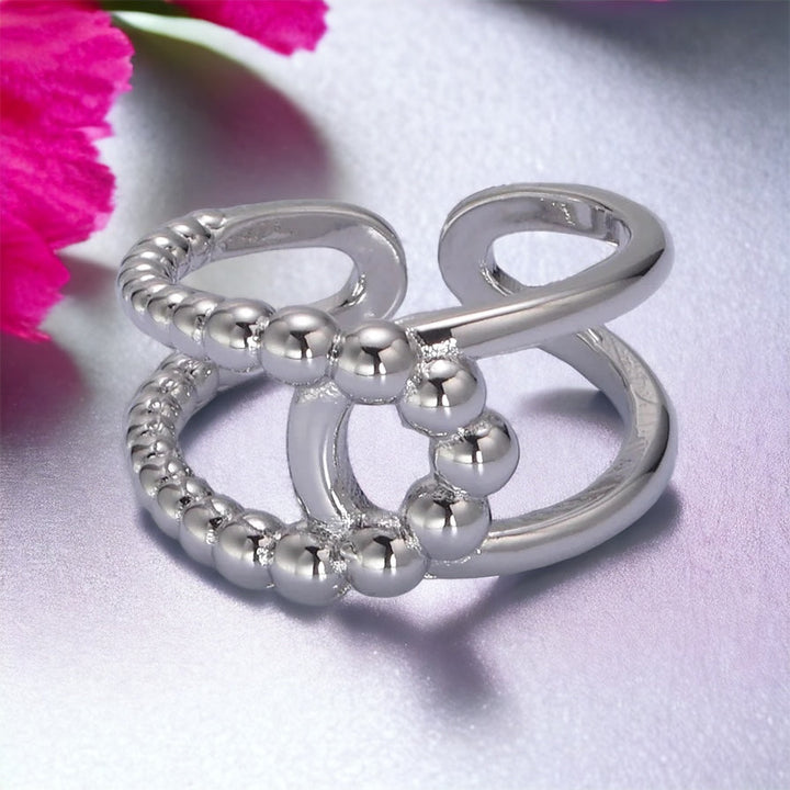 Inel Vittoria Twist Double Band - Aur sau Argint