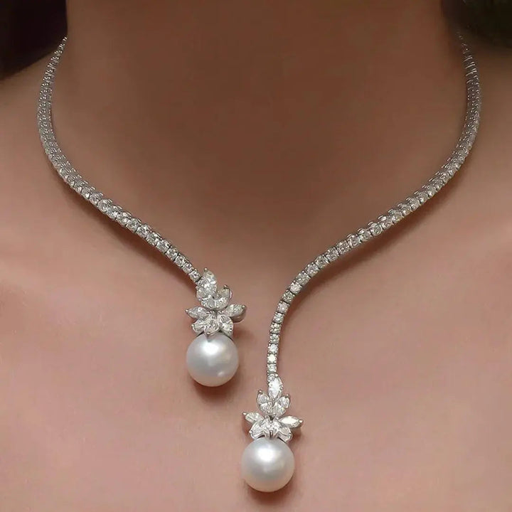 Colier Elegant și Strălucitor din Perle de Argint Sterling