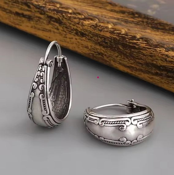 Cercei Vintage Mandala din Argint