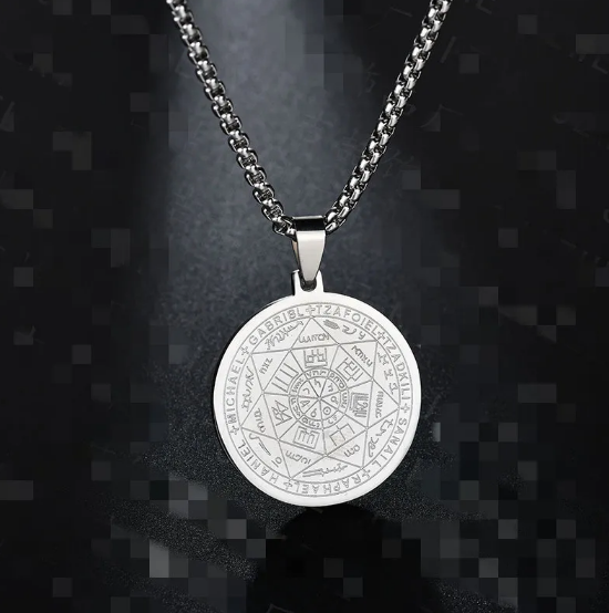 Colier cu Pandantiv Triton Înger Șase Stele