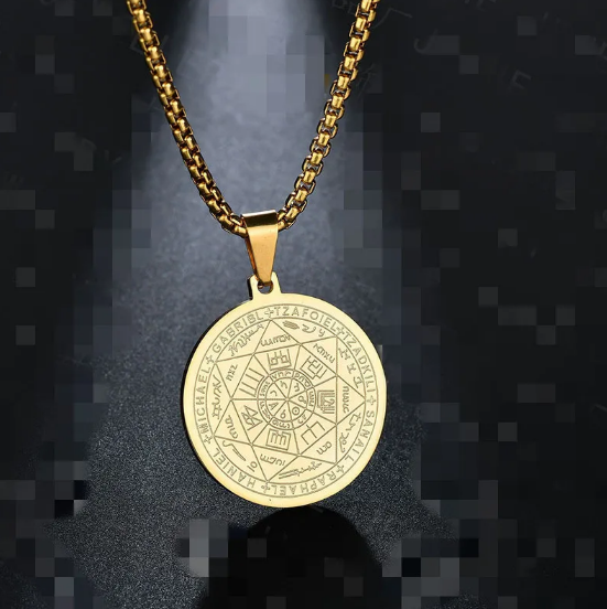 Colier cu Pandantiv Triton Înger Șase Stele