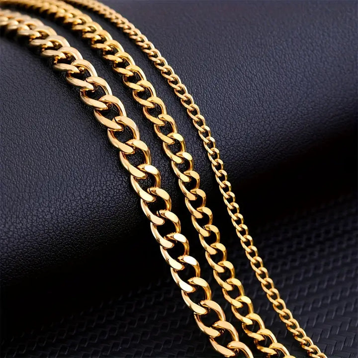 Colier minimalist cu lanț cubanez pentru bărbați